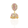 The Jewel Jar Fool Jhadi Earrings Floral Embroidered Jhumkis Indian hoop earrings with jhumkis