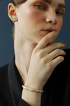 White enamel Stud Earrings-USA-Studio Melrosia