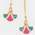 The Jewel Jar Shaya, wire earrings pastel enamel 
