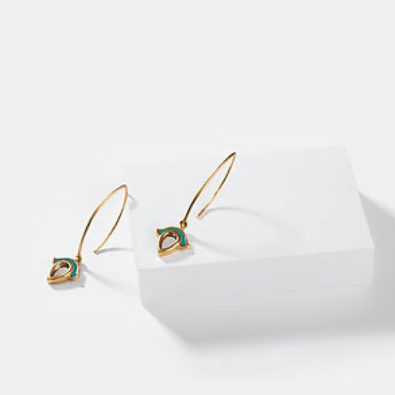The Jewel Jar Shaya, wire enamel earrings 
